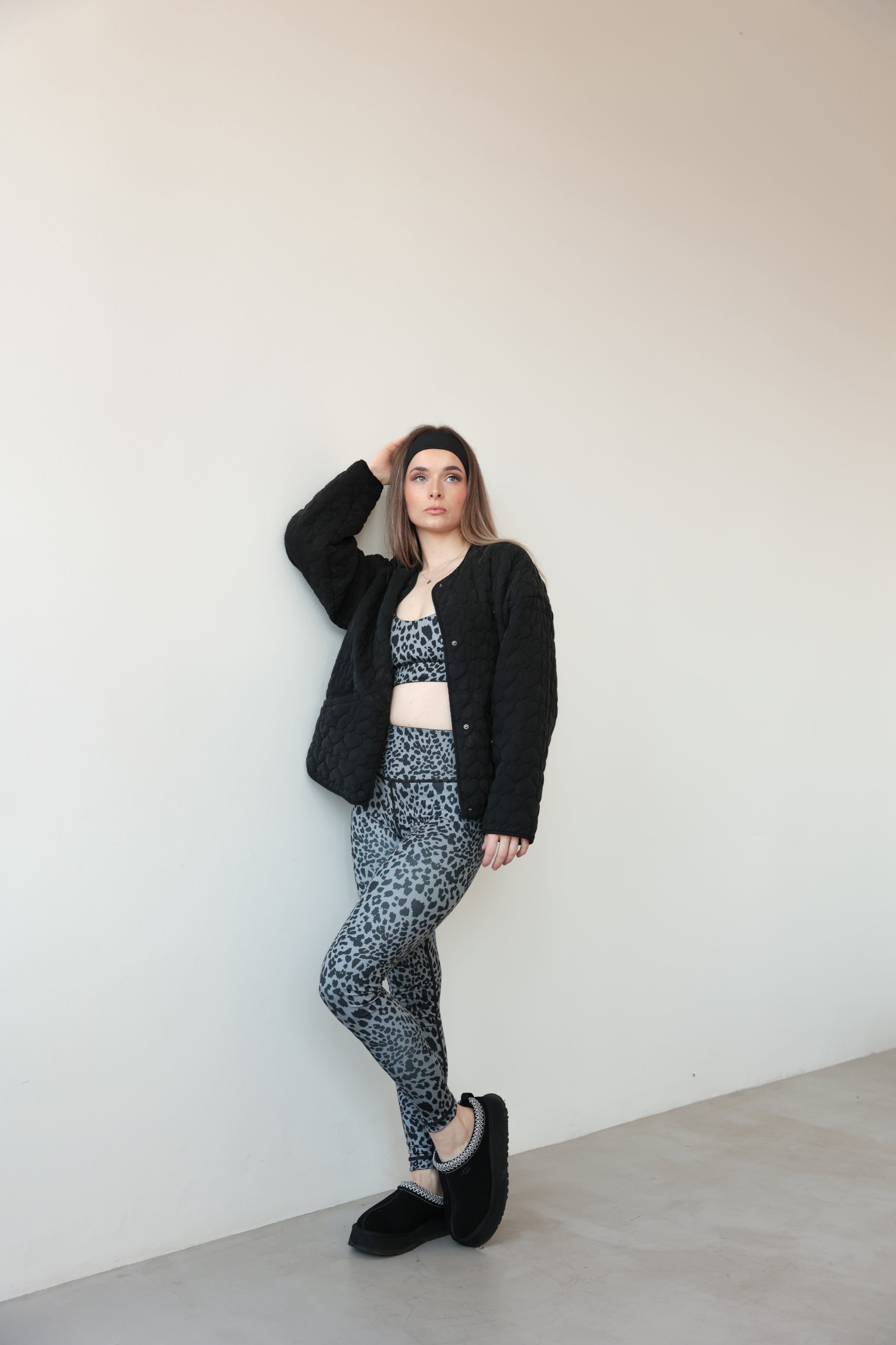 Bra zum Wenden Schwarz & Grauer Leo